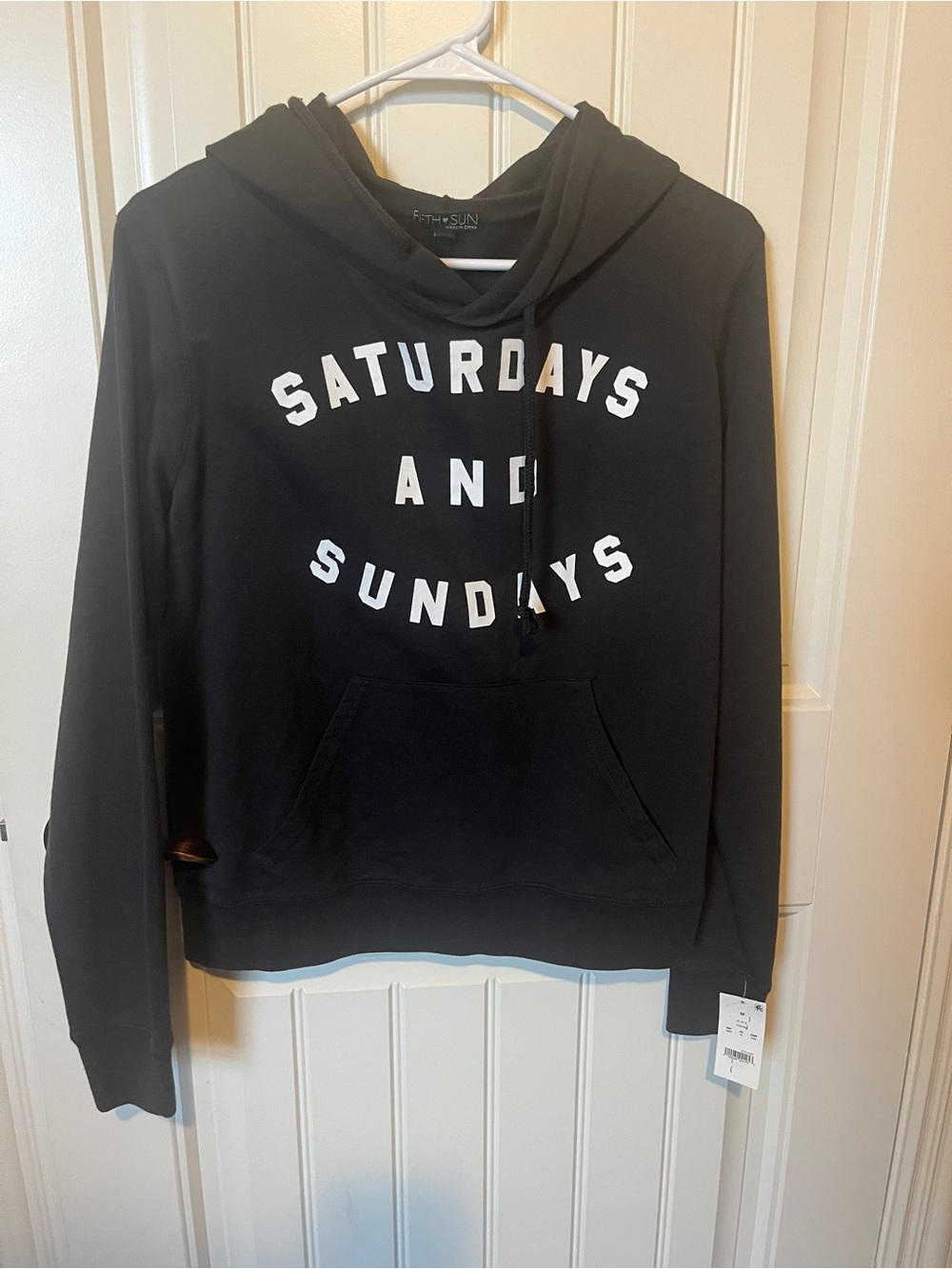 Fifth Sun Black “Saturdays and Sundays” Pullover Hoodie